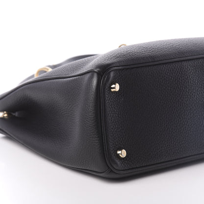 Christian Dior Bullcalf Medium Diorissimo Tote Black Rose Indien 9 of 10