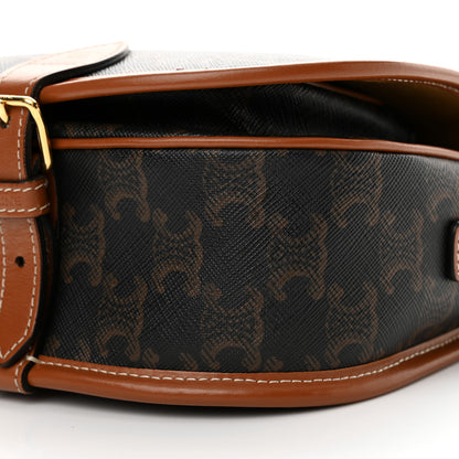 Celine Triomphe Canvas Medium Folco Bag Tan 9 of 15