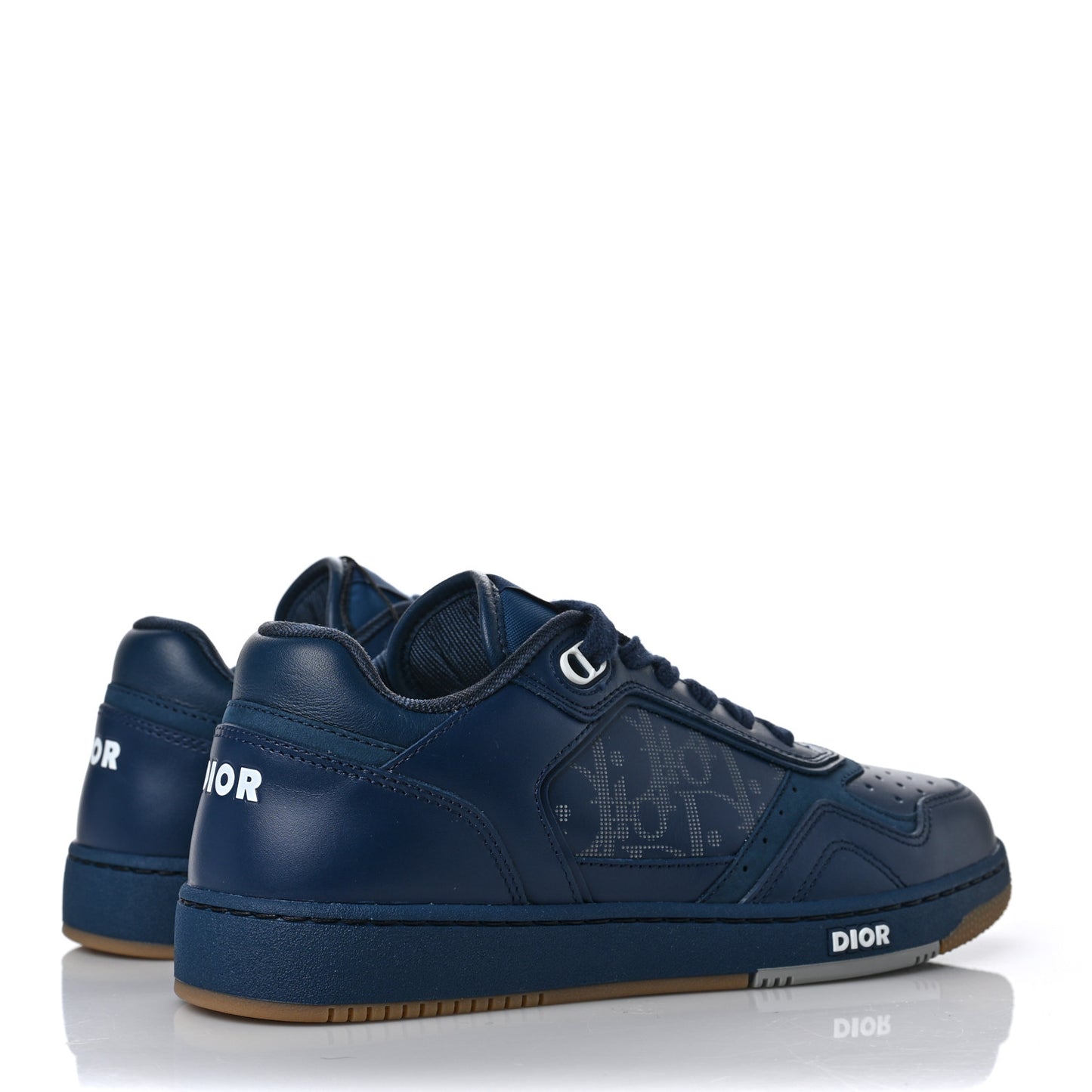 Smooth Calfskin Oblique Galaxy Mens B27 Low Top Sneakers 37 Blue Beige