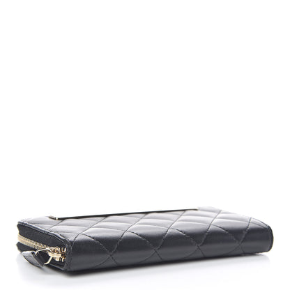 Chanel Lambskin Quilted Small Trendy CC Zip Around Wallet Black 4 of 8