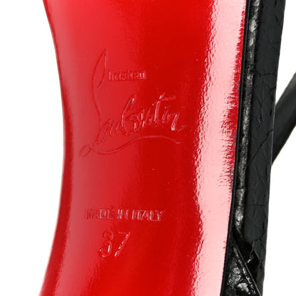 Christian Louboutin Snakeskin Rosalie 100 Sandals 37 Black 8 of 8