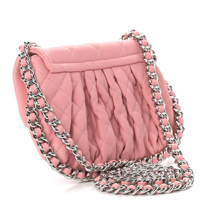 Chanel Washed Lambskin Quilted Mini Chain Around Messenger Pink 3 of 9