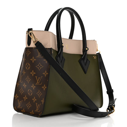 Louis Vuitton Calfskin Monogram On My Side MM Laurier Green Toffee Latte Beige 3 of 11