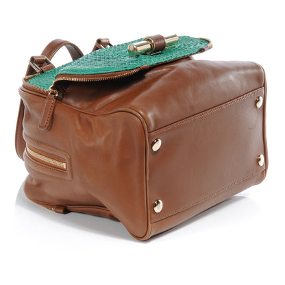 Jimmy Choo Leather Anaconda Small Justine Bag Light Khaki Green 4 of 7