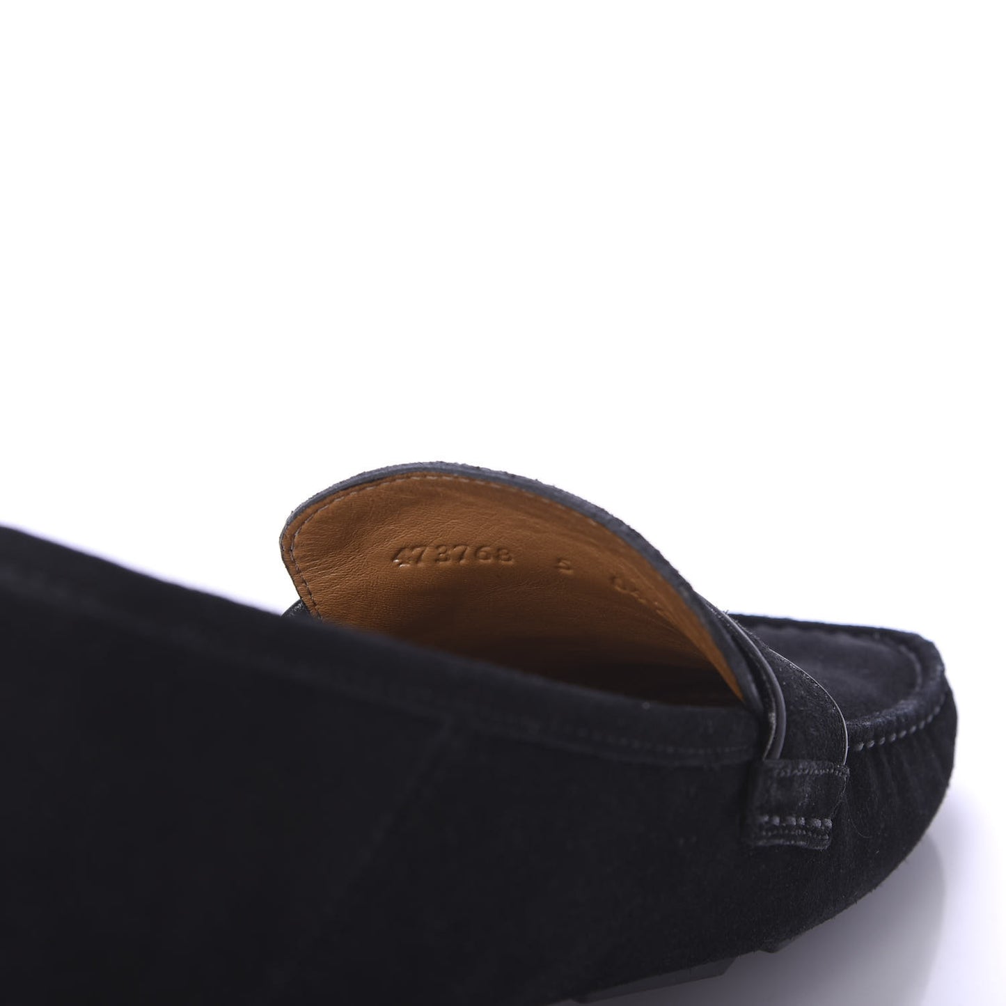 Suede Mens Driver Queen Loafers 5 Black