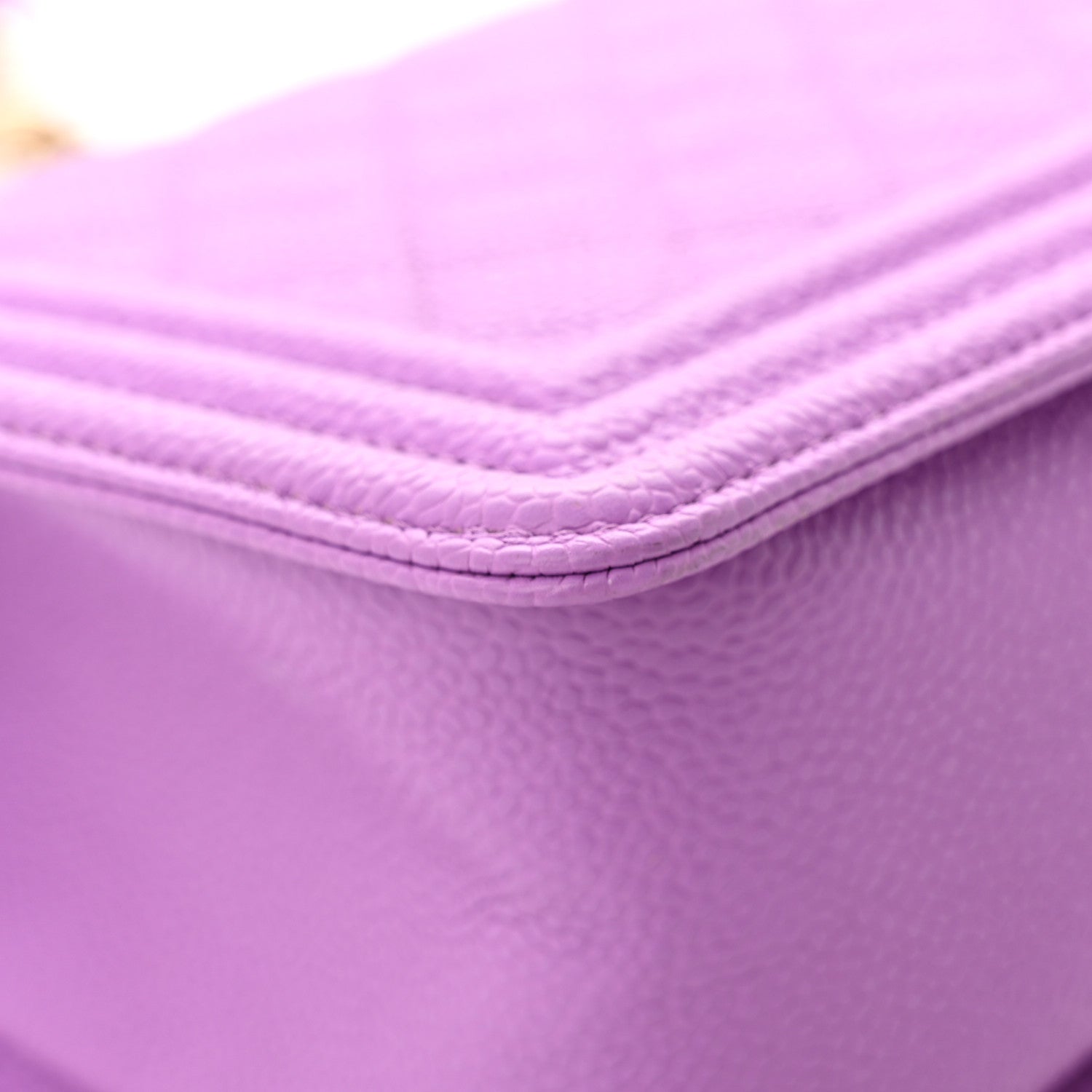 Chanel Caviar Quilted Medium Boy Flap Purple 11 of 15