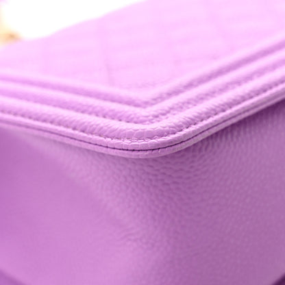 Chanel Caviar Quilted Medium Boy Flap Purple 11 of 15