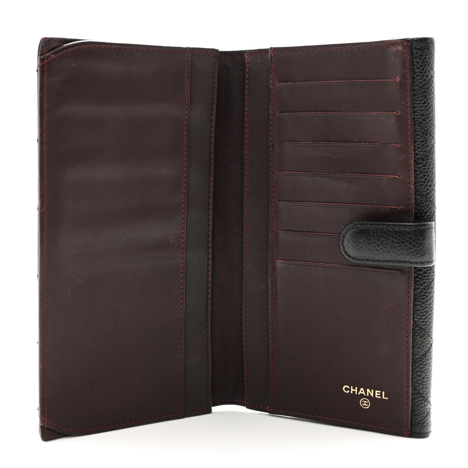 Chanel Caviar Quilted Large Gusset Flap Wallet Black 6 of 14