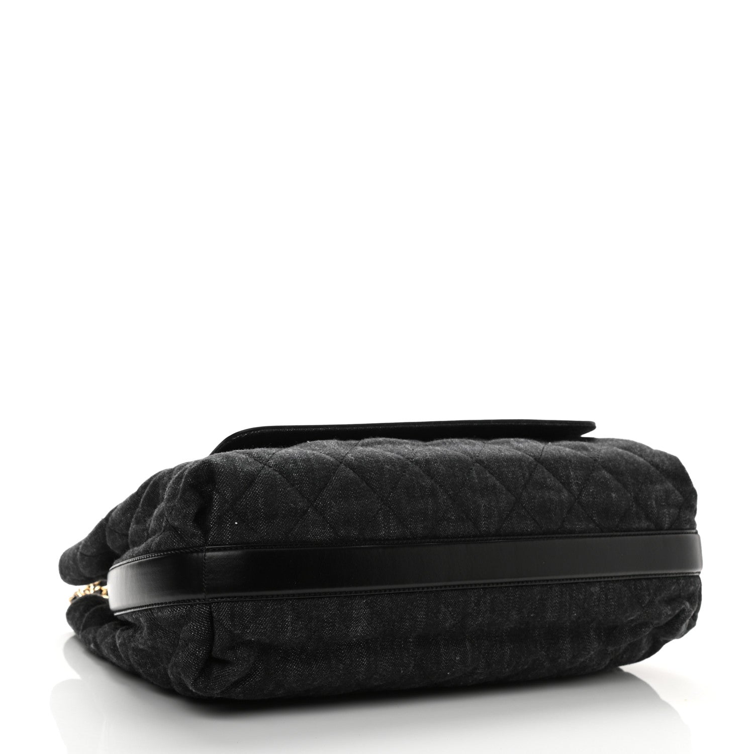 Chanel Denim Calfskin Quilted Tote Black 4 of 10