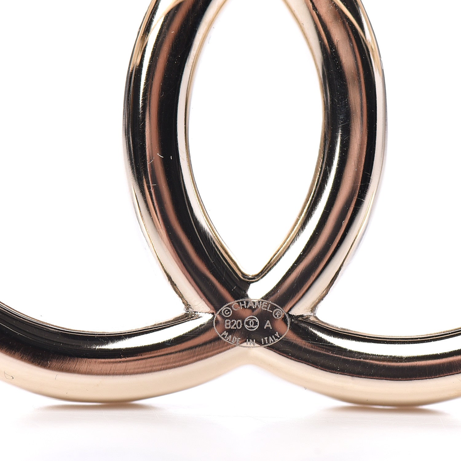 Chanel Crystal Large CC Brooch Gold 3 of 4