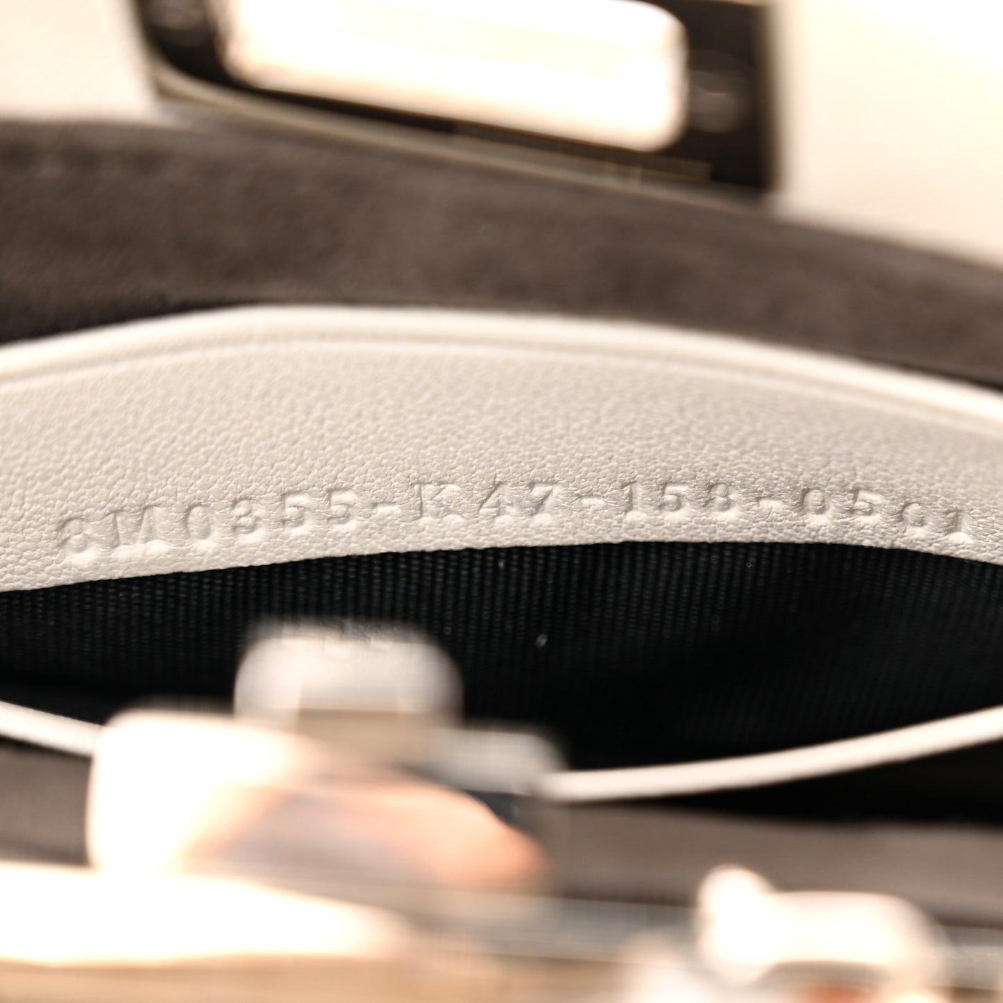 Shiny Nappa Micro Peekaboo Iconic Satchel White