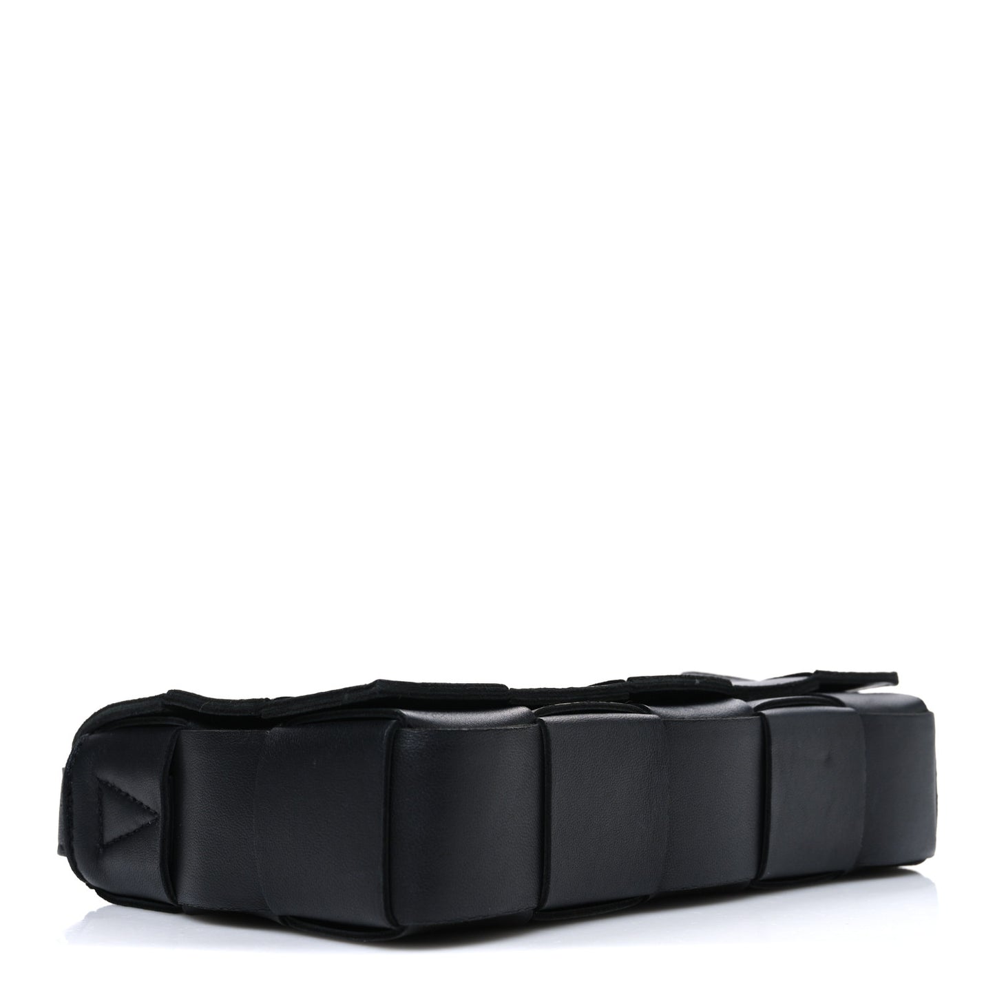 Lambskin Maxi Intrecciato Cassette Crossbody Bag Black