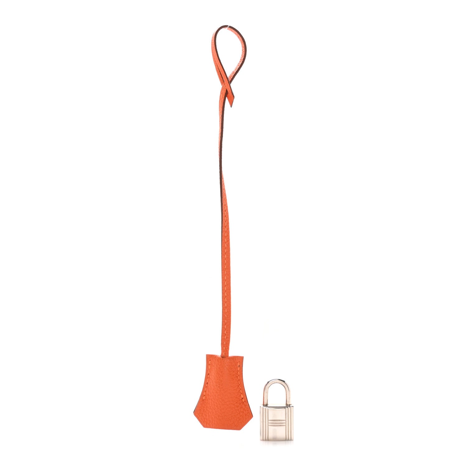 Hermes Togo Lock and Key Clochette Set Orange 1 of 7
