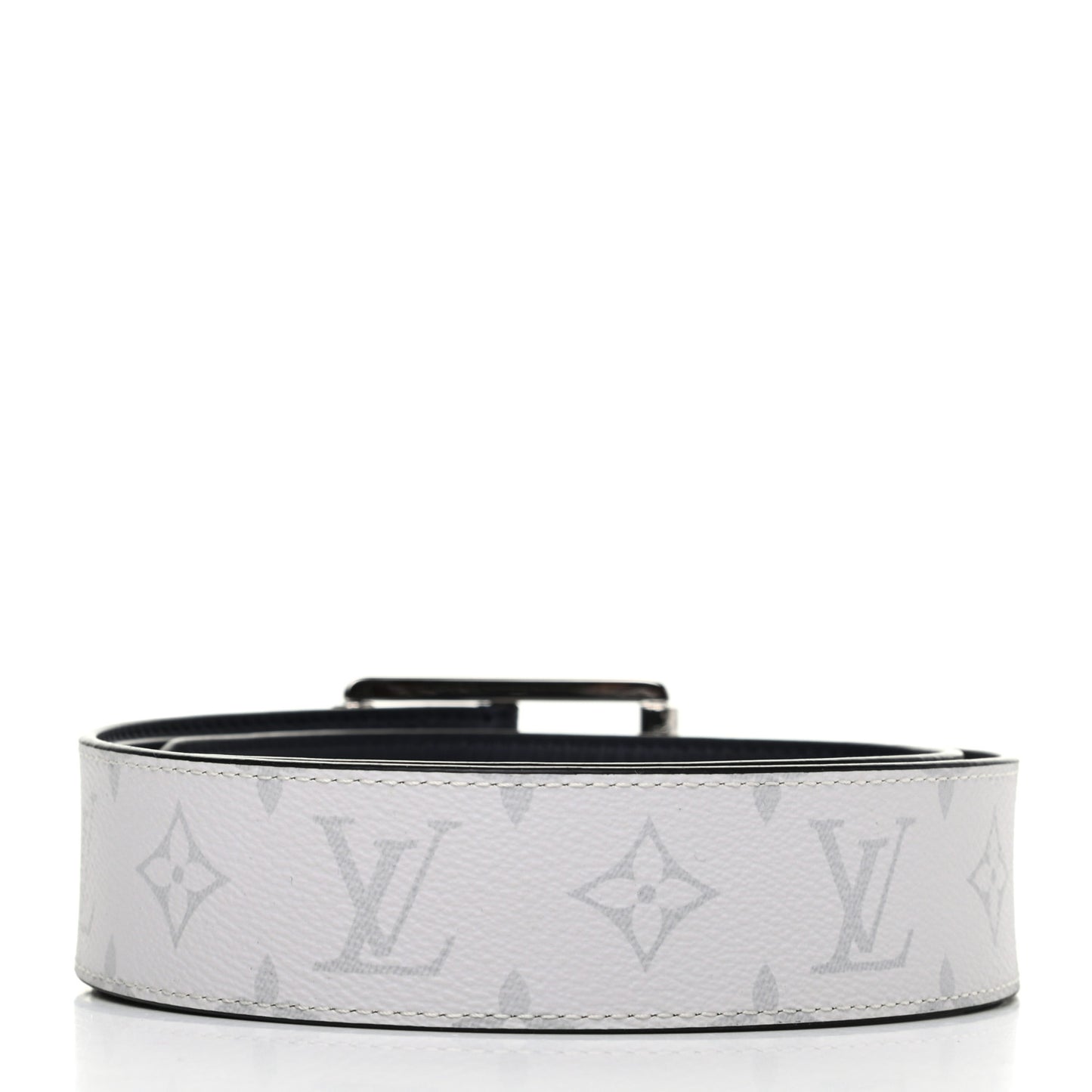 Monogram Calfskin Mens Reverso 40mm 95 38 White Navy