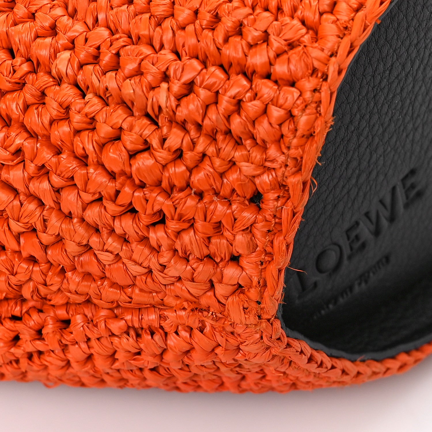 Loewe Raffia Mini Bunny Crossbody Bag Orange 8 of 9