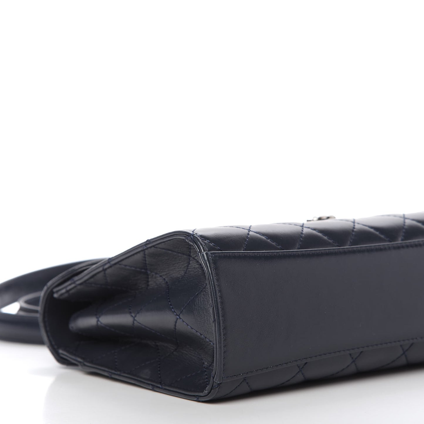 Calfskin Quilted Mad About Quilting Medium Flap Navy