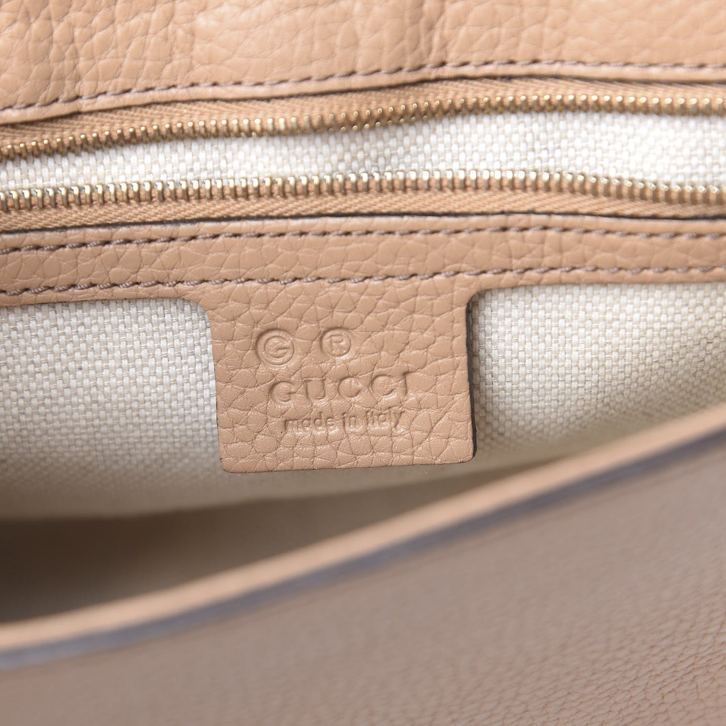 Pebbled Calfskin Medium Soho Flap Crossbody Camelia