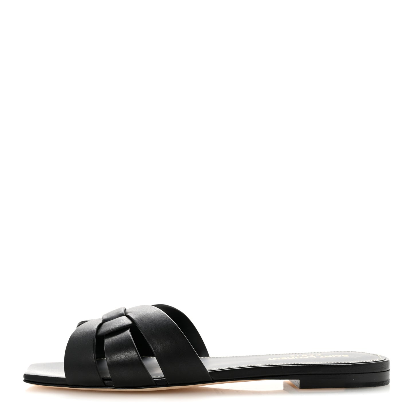 Calfskin Tribute 05 Slide Sandals 36.5 Black