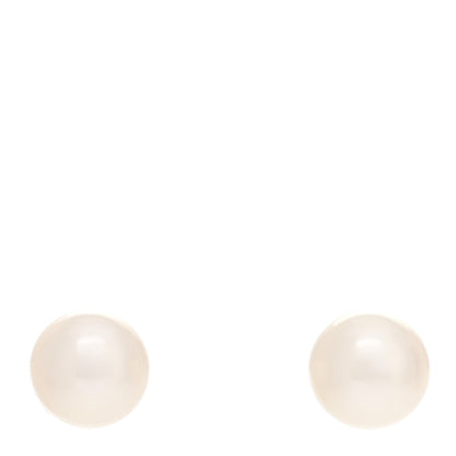 Tiffany Sterling Silver Freshwater Pearl 7-8mm Ziegfeld Earrings 1 of 5