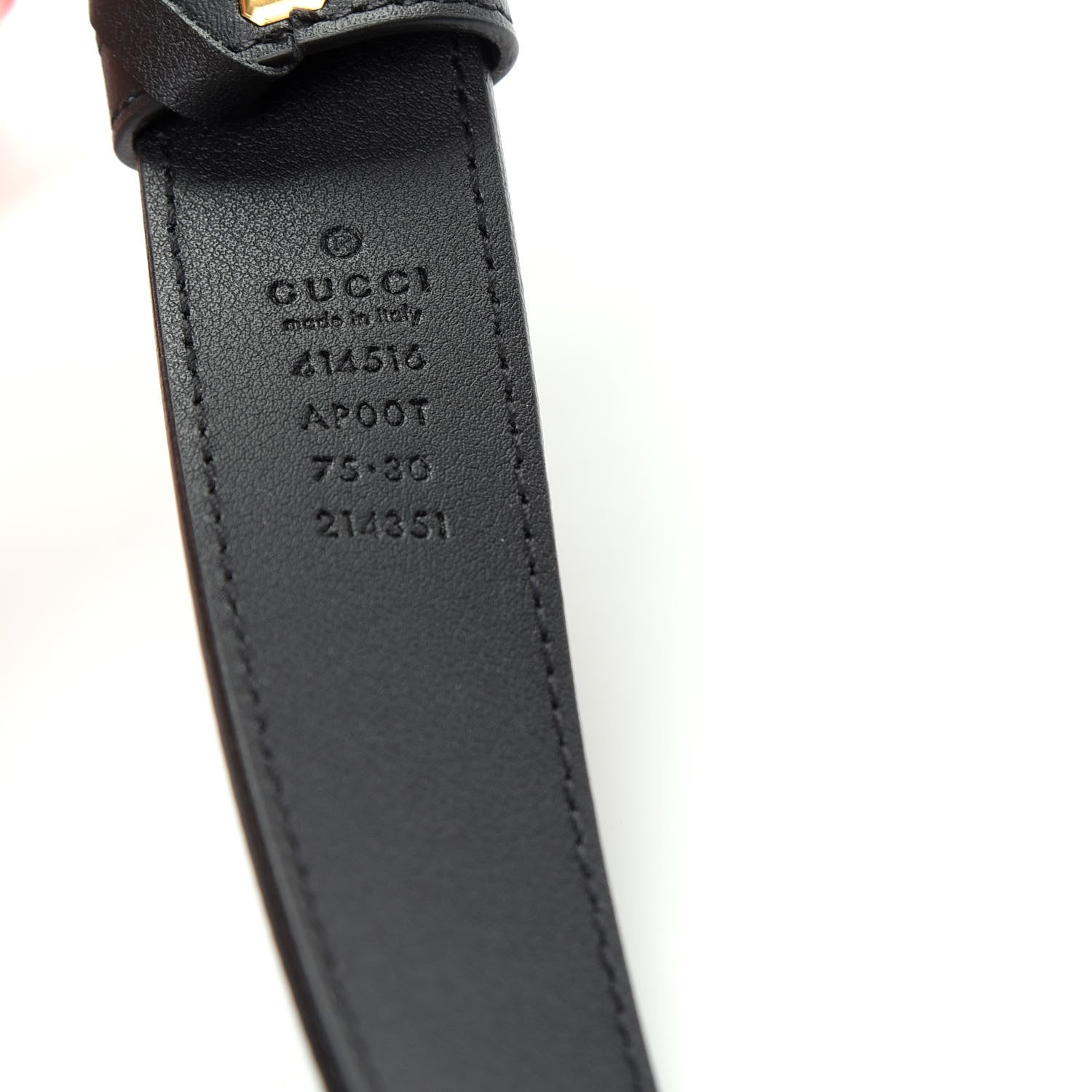 Gucci Calfskin Double G 30mm Belt 75 30 Black 5 of 5