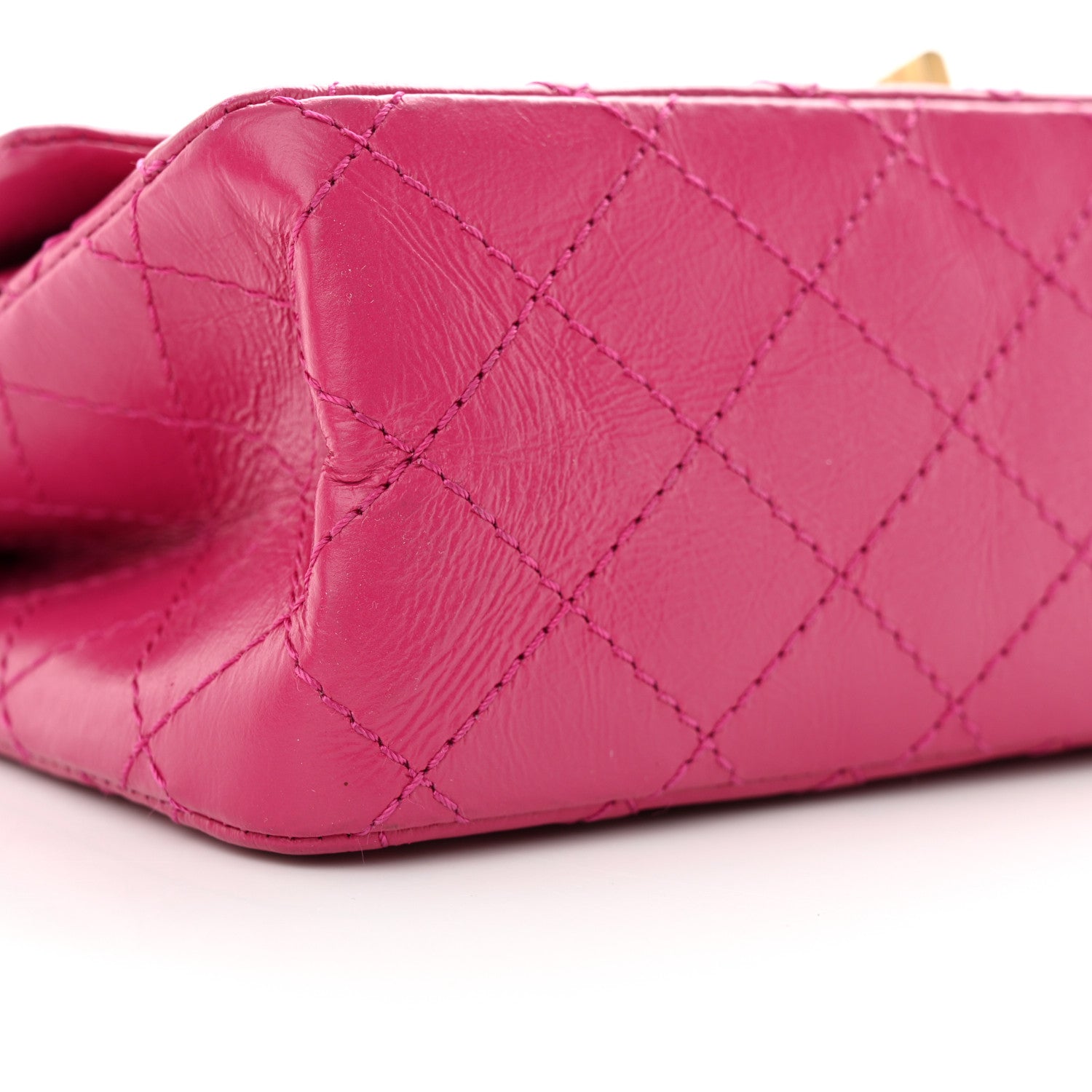 Chanel Aged Calfskin Quilted 2.55 Reissue 225 Flap Fuchsia 9 of 12