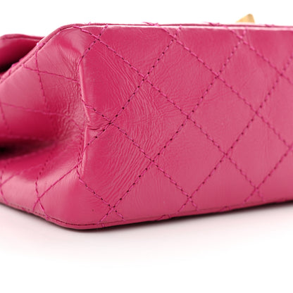 Chanel Aged Calfskin Quilted 2.55 Reissue 225 Flap Fuchsia 9 of 12