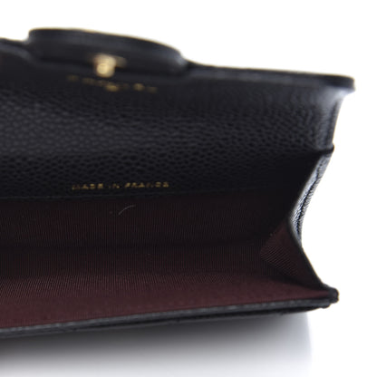 Chanel Caviar Quilted Flap Card Holder Wallet Black 5 of 9