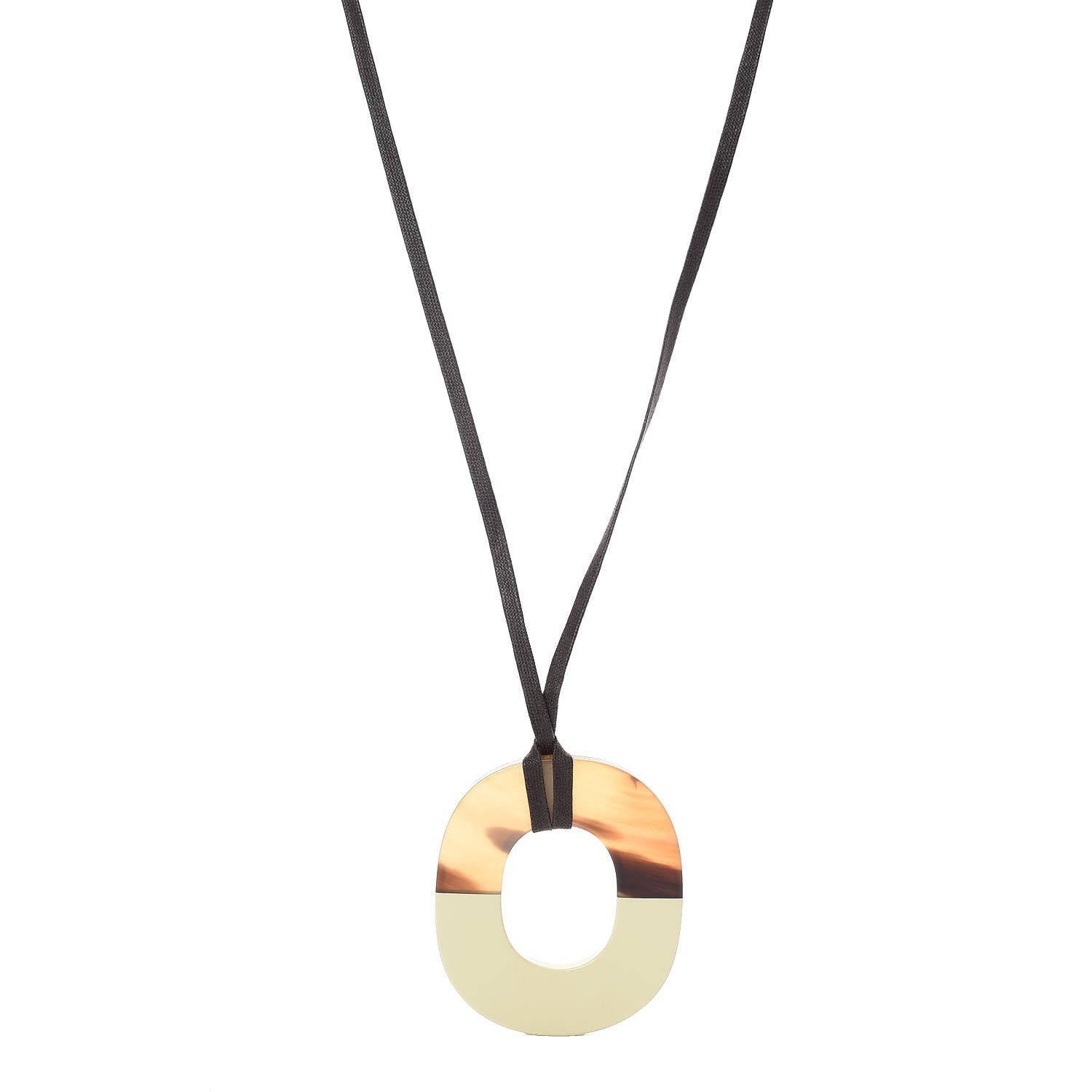 Hermes Buffalo Horn Isthme Pendant Necklace 1 of 4