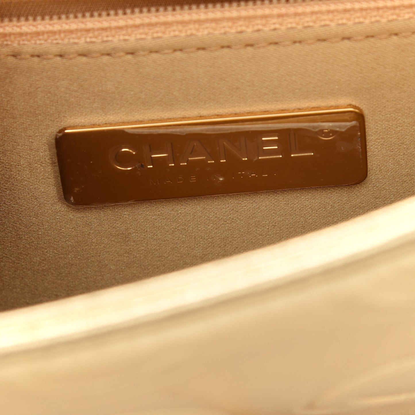 Metallic Calfskin Cocallover Flap Gold