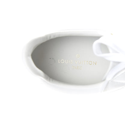 Louis Vuitton Calfskin Mens Luxembourg Sneakers 7 White Orange Navy 7 of 13