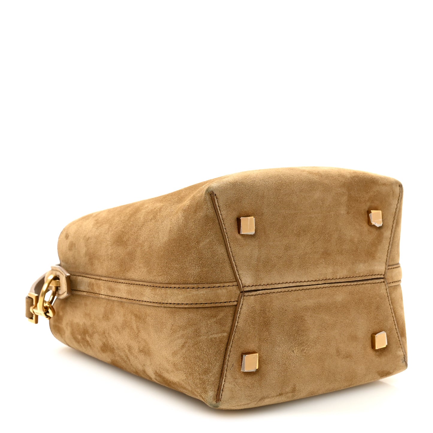 Suede Le 37 Small Bucket Bag Golden Leaf