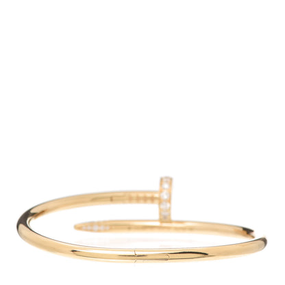 Cartier 18K Yellow Gold Diamond Juste Un Clou Bracelet 15 3 of 7