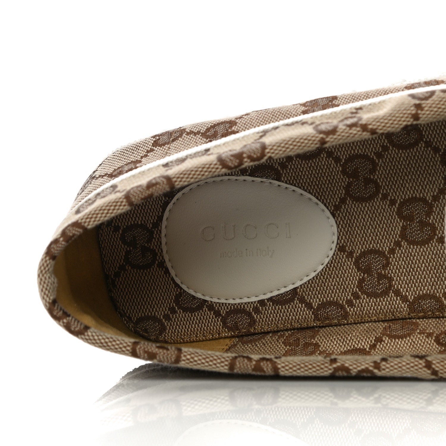 Gucci GG Monogram Horsebit Web Womens Driver Loafers 41 Beige Ebony White 10 of 12