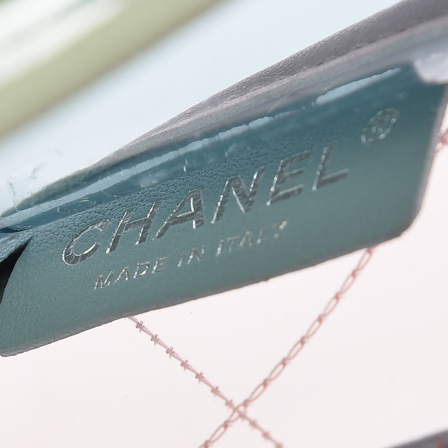 Chanel Lambskin PVC Quilted Medium Coco Splash Flap Blue Green 7 of 8