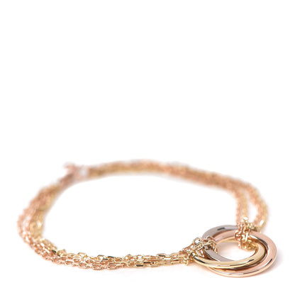 Cartier 18K Pink Yellow White Gold Trinity Bracelet 1 of 4