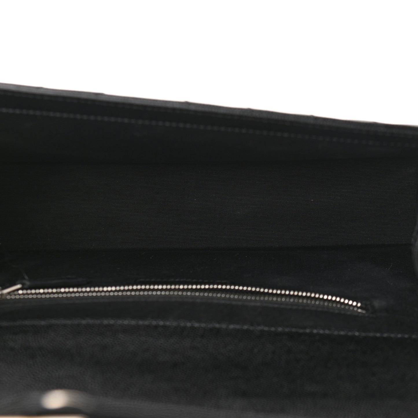 Grain De Poudre Matelasse Chevron Large Monogram Satchel Black