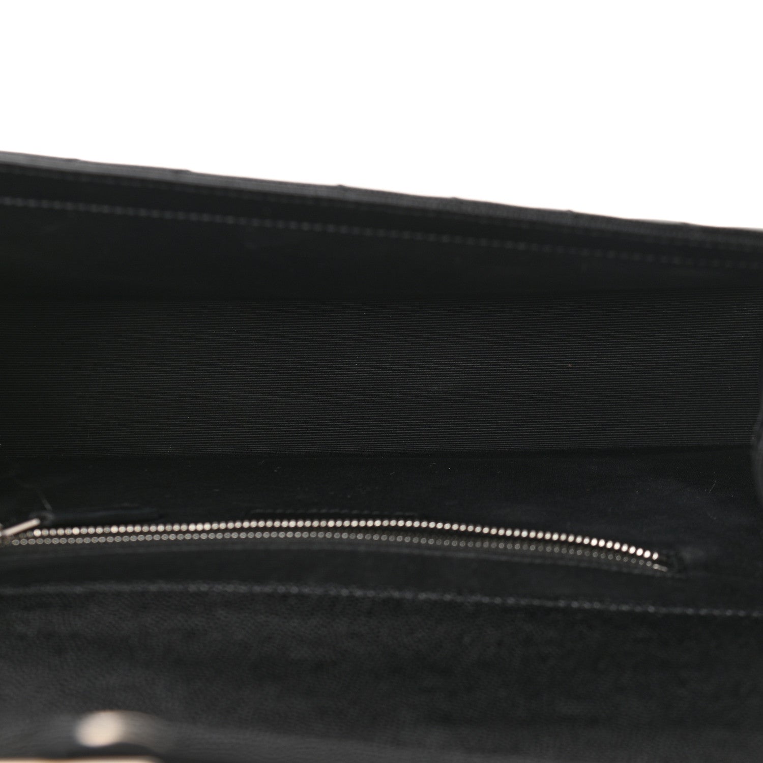 Saint Laurent Grain De Poudre Matelasse Chevron Large Monogram Satchel Black 5 of 9