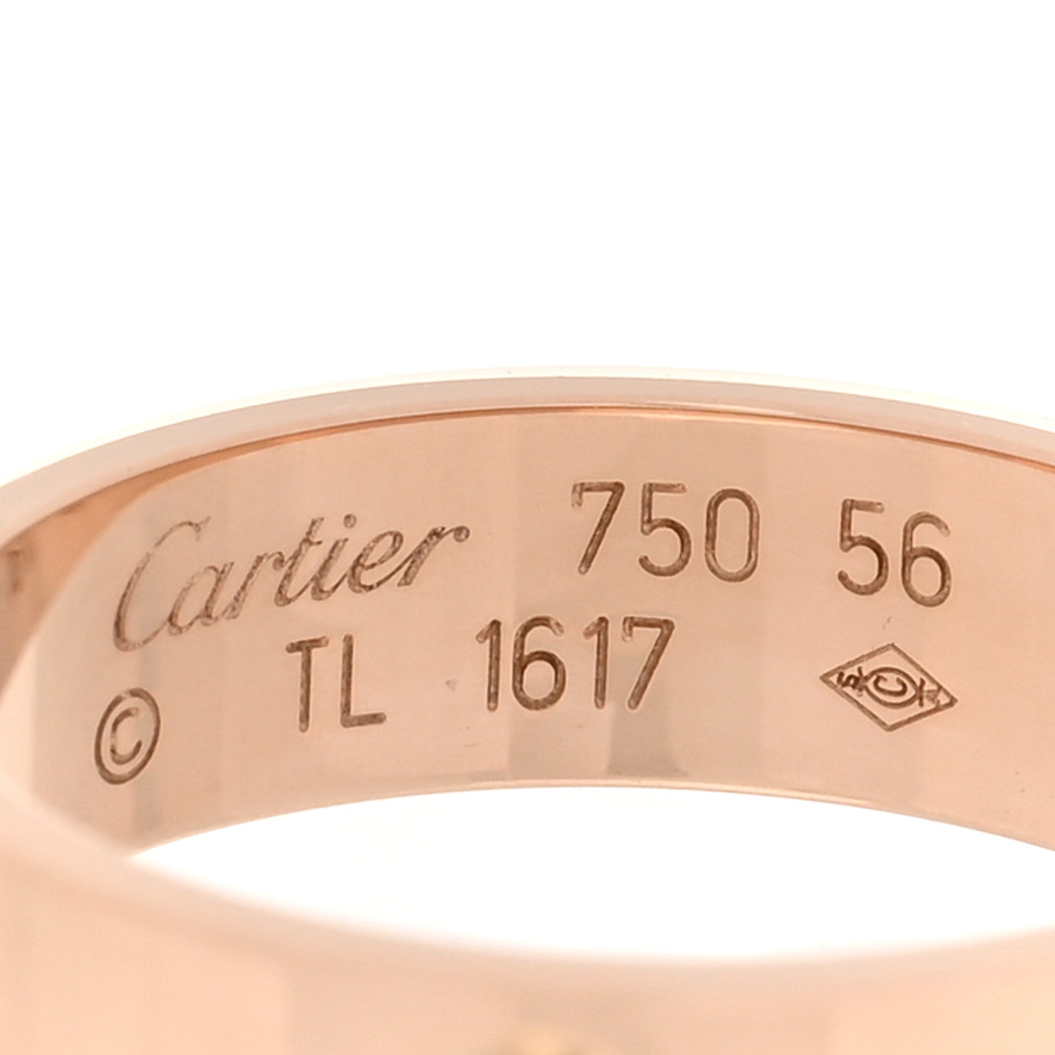 Cartier 18K Pink Gold 5.5mm LOVE Ring 56 7.5 4 of 5