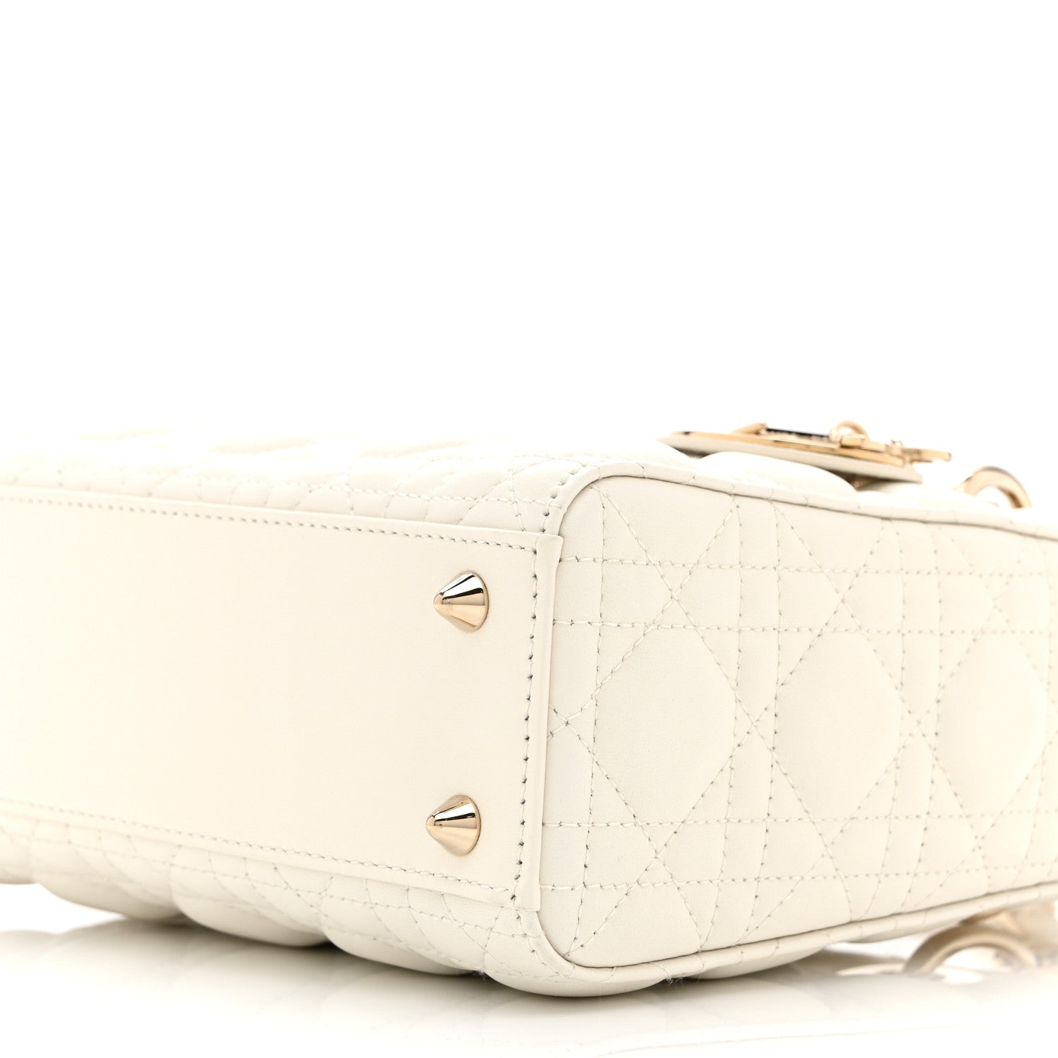 Christian Dior Lambskin Cannage Small My ABCDior Lady Dior White 10 of 10