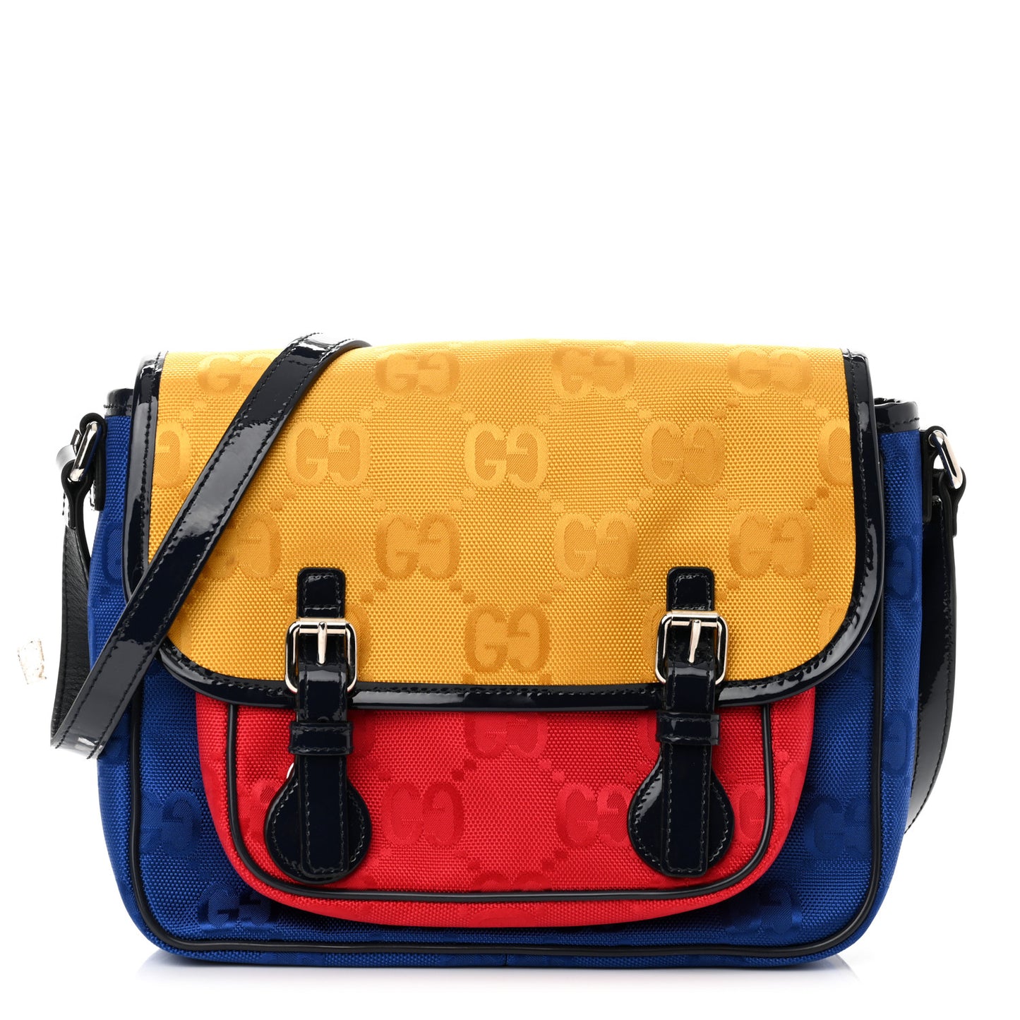 Monogram GG Childrens Messenger Bag Yellow Blue Red