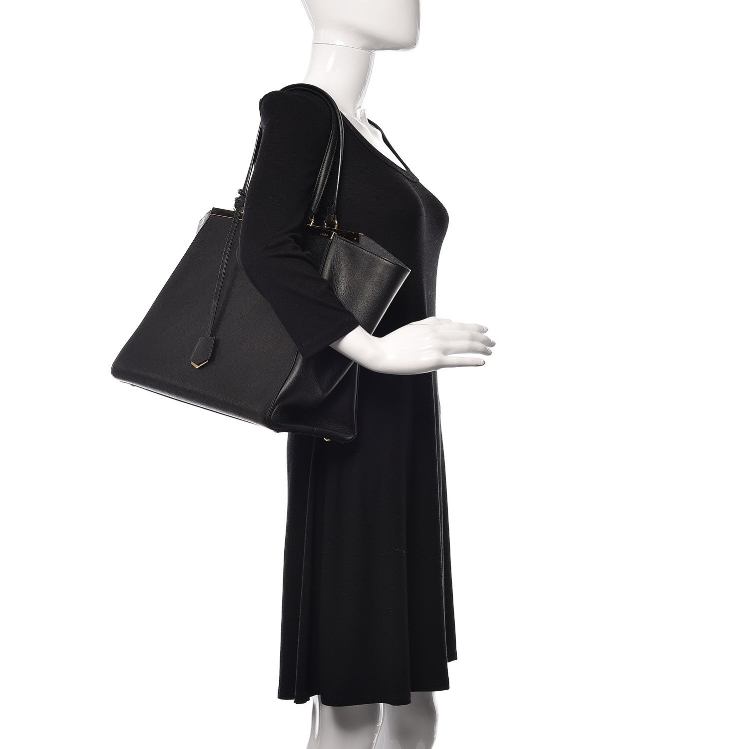 Fendi Vitello Elite Large 3Jours Tote Black 2 of 15