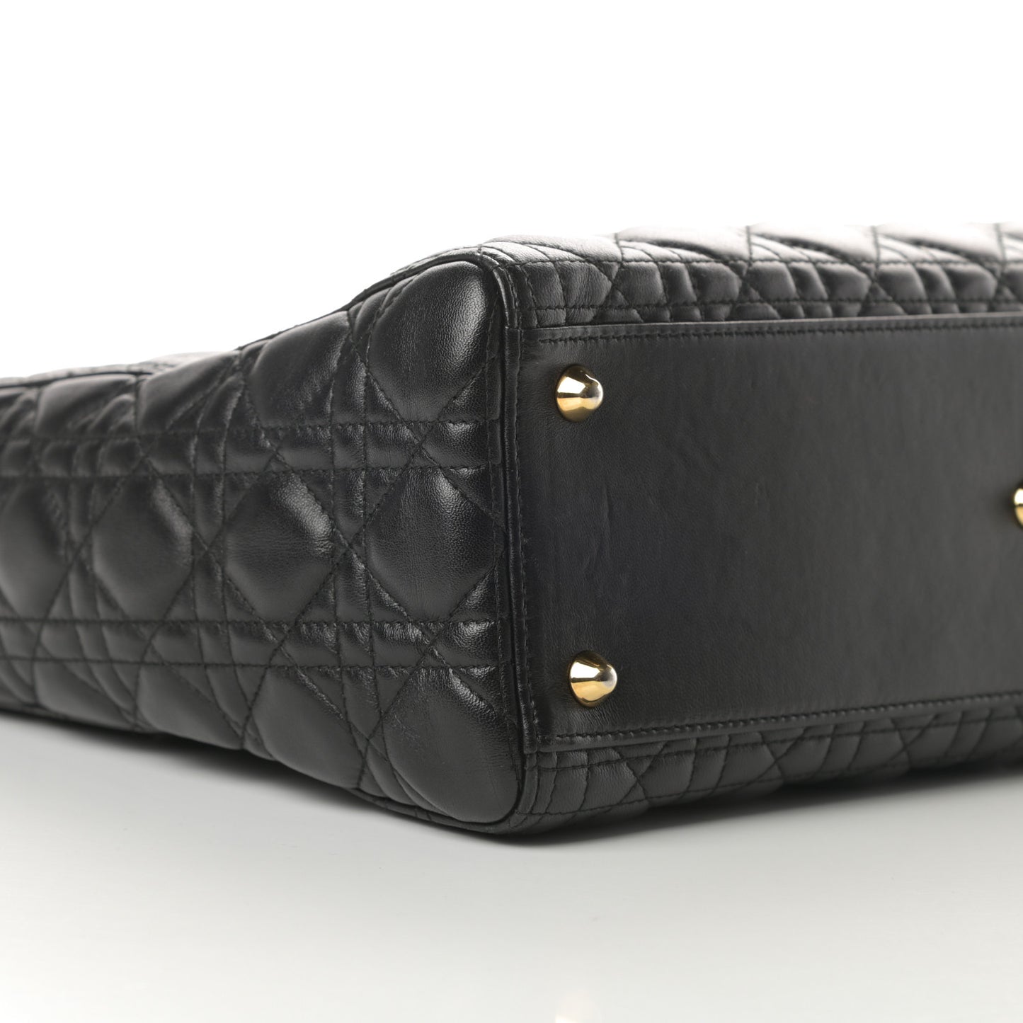 Lambskin Cannage Large Lady Dior Black