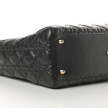Christian Dior Lambskin Cannage Large Lady Dior Black 9 of 14
