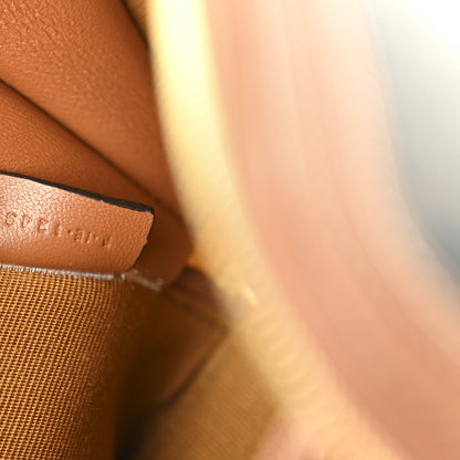 Celine Triomphe Canvas Lambskin Clutch On Chain Tan 7 of 10