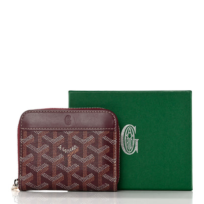 Goyard Goyardine Compact Wallet Burgundy 7 of 8