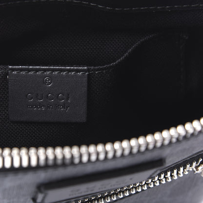 Gucci GG Supreme Monogram Web Small Flat Messenger Bag Black Grey 5 of 8