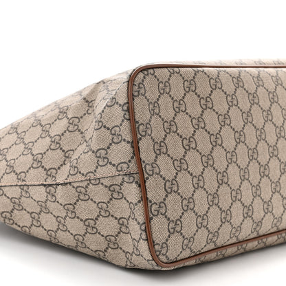 Gucci Soft GG Supreme Monogram Medium Crossbody Tote Beige Cuir 9 of 10