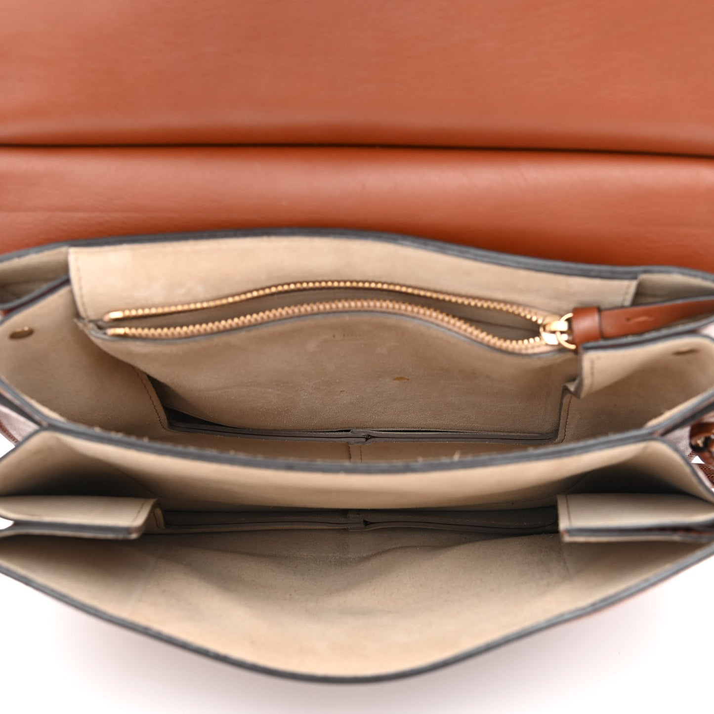Suede Calfskin Medium Faye Shoulder Bag Tobacco