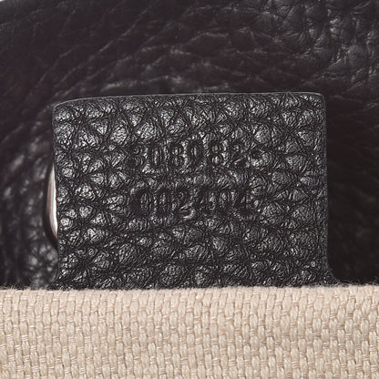 Gucci Pebbled Calfskin Medium Soho Chain Shoulder Bag Black 9 of 14