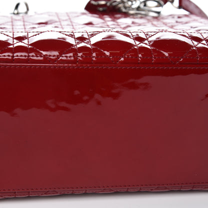 Christian Dior Patent Cannage Medium Lady Dior Red 11 of 13